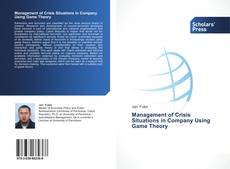 Capa do livro de Management of Crisis Situations in Company Using Game Theory 