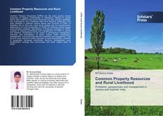 Common Property Resources and Rural Livelihood kitap kapağı