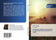 Portada del libro de Innovation System Perspective on Agriculture Development in India