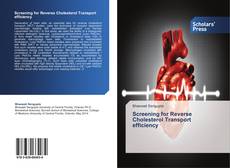 Buchcover von Screening for Reverse Cholesterol Transport efficiency