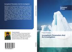 Buchcover von Ionospheric Parameters And Its Investigation
