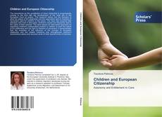 Capa do livro de Children and European Citizenship 
