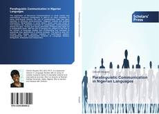 Paralinguistic Communication in Nigerian Languages kitap kapağı