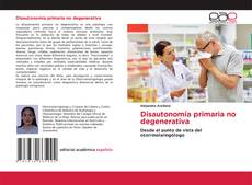 Buchcover von Disautonomía primaria no degenerativa