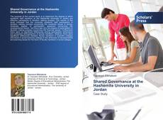 Capa do livro de Shared Governance at the Hashemite University in Jordan 