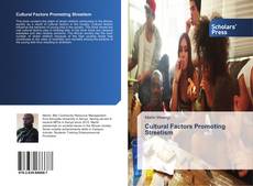 Bookcover of Cultural Factors Promoting Streetism