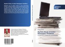 Capa do livro de Stylistic Study of Indian Newspaper Headlines 