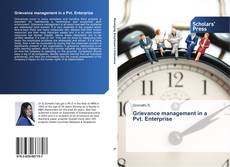 Buchcover von Grievance management in a Pvt. Enterprise