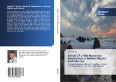 Buchcover von Article 27 of the Universal Declaration of Human Rights and Internet