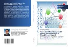 Bookcover of Transition Metal Complex Of Redox Non-Innocent N,S Mixed-Donor Ligand