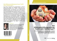 Couverture de Der Alleinvermittlungsvertrag: Teufel oder Heilsbringer?