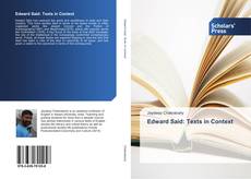 Couverture de Edward Said: Texts in Context