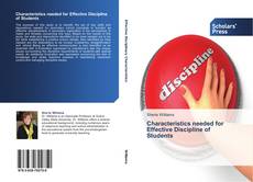 Portada del libro de Characteristics needed for Effective Discipline of Students