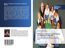 Bookcover of Effect of Listener and Context on Children's Stories