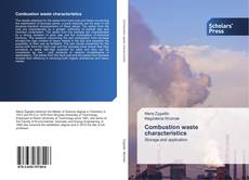Combustion waste characteristics kitap kapağı