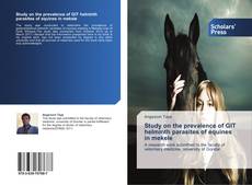 Обложка Study on the prevalence of GIT helminth parasites of equines in mekele
