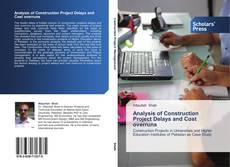 Capa do livro de Analysis of Construction Project Delays and Cost overruns 
