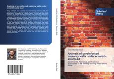 Buchcover von Analysis of unreinforced masonry walls under eccentric axial load