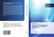 Buchcover von Thermal analysis of power electronics and electrical assemblies