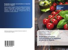 Buchcover von Evaluation of metals concentrations in imported products in Nigeria