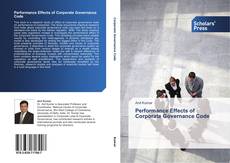Buchcover von Performance Effects of Corporate Governance Code