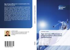 Buchcover von Age and sex differences in proprioception (fine motor performance)