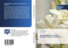 Couverture de Standardization of some agrotechniques in tuberose