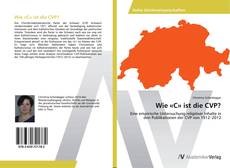 Borítókép a  Wie «C» ist die CVP? - hoz