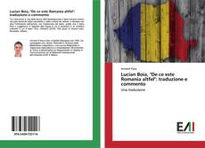 Bookcover of Lucian Boia, "De ce este Romania altfel": traduzione e commento