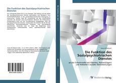 Die Funktion des Sozialpsychiatrischen Dienstes的封面
