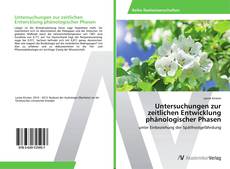 Buchcover von Untersuchungen zur zeitlichen Entwicklung phänologischer Phasen