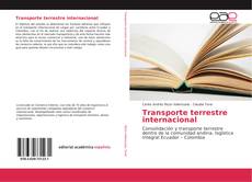 Transporte terrestre internacional kitap kapağı
