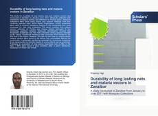 Bookcover of Durability of long lasting nets and malaria vectors in Zanzibar