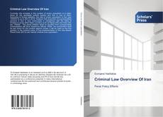 Couverture de Criminal Law Overview Of Iran