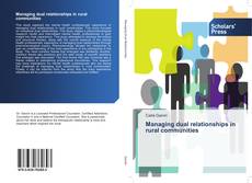 Buchcover von Managing dual relationships in rural communities