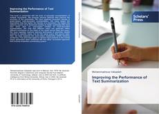 Bookcover of Improving the Performance of Text Summarization
