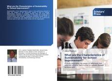 Buchcover von What are the Characteristics of Sustainability for School Improvement?