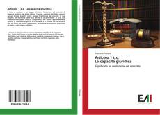 Bookcover of Articolo 1 c.c. La capacità giuridica
