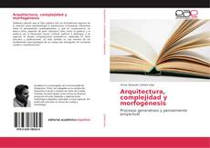 Arquitectura, complejidad y morfogénesis kitap kapağı