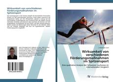 Capa do livro de Wirksamkeit von verschiedenen Förderungsmaßnahmen im Spitzensport 