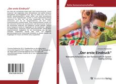 „Der erste Eindruck“ kitap kapağı