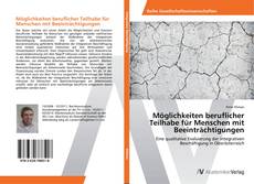 Möglichkeiten beruflicher Teilhabe für Menschen mit Beeinträchtigungen kitap kapağı
