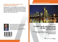 Bookcover of Ist klein auch schlecht oder ist der SDAX falsch konstruiert?