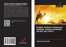 Krótka historia kolejnych kalifów, którzy panowali od 632 do 1924 r kitap kapağı