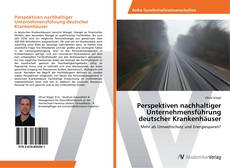 Bookcover of Perspektiven nachhaltiger Unternehmensführung deutscher Krankenhäuser