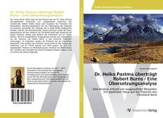 Bookcover of Dr. Heiko Postma überträgt Robert Burns - Eine Übersetzungsanalyse