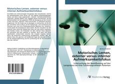 Capa do livro de Motorisches Lernen, externer versus interner Aufmerksamkeitsfokus 