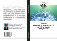 Capa do livro de Hofmann ve Werner-tipi Di- ve Trietanolamin Kompleksler 