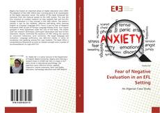 Couverture de Fear of Negative Evaluation in an EFL Setting