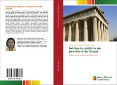 Capa do livro de Instrução pública na província de Goyaz 